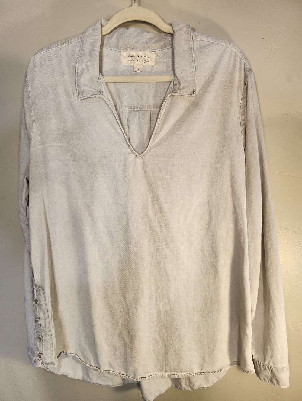 cloth & stone Light Grey Women's Casual Shirt